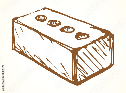 Brick. Vector drawing icon sign