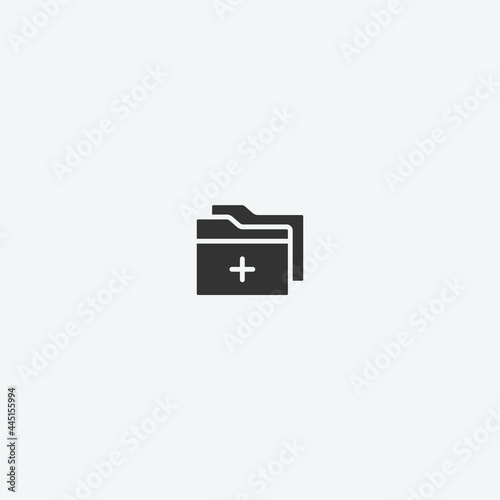 Folder vector icon illustration sign