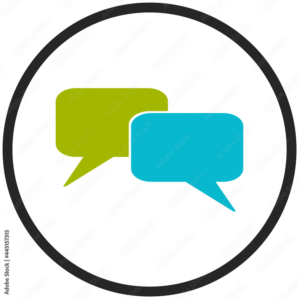 Sprechblasen in Kreis - Kommunikation, Chat oder Kontakt Sprechblasen in Kreis - Kommunikation, Chat oder Kontakt