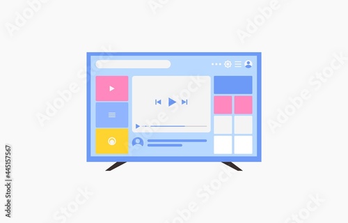 Smart TV Flat Illustration Vector Template