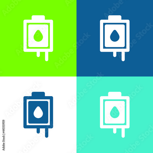 Blood Flat four color minimal icon set