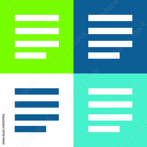 Align Flat four color minimal icon set