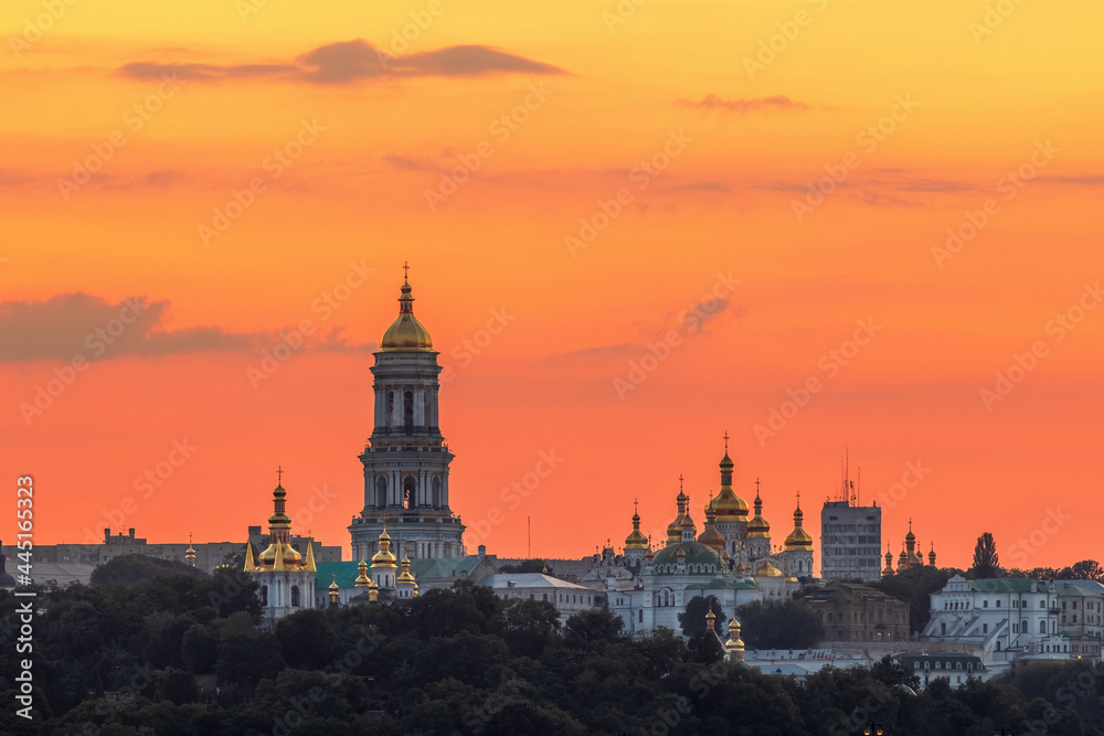The Kyiv Pechersk Lavra is one of the best known and most popular of the capital’s sights at sunset.
