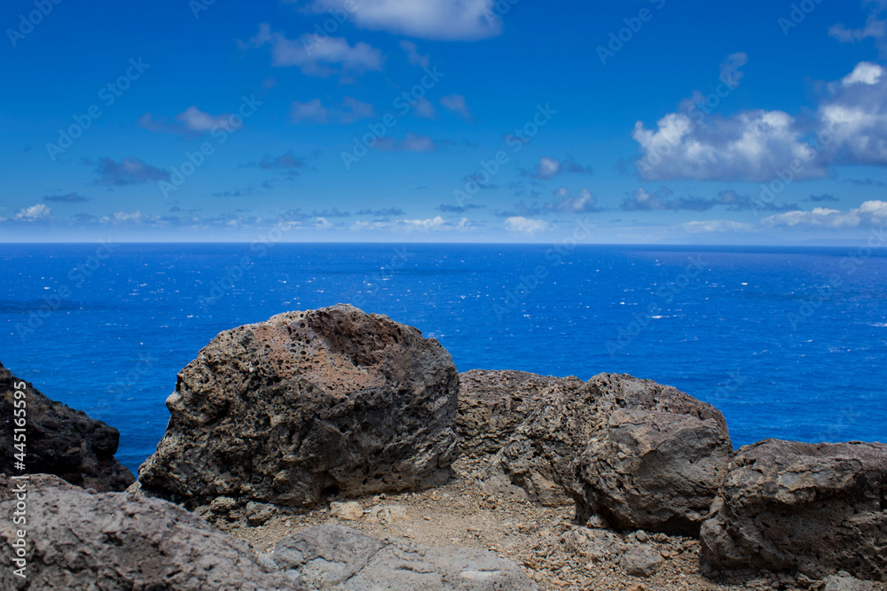 Pacific Ocean From a Rocky Cliff