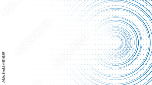 Abstract lines background with polygon and curved lines. Modern, blue and white.