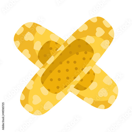 crossed band aid plaster