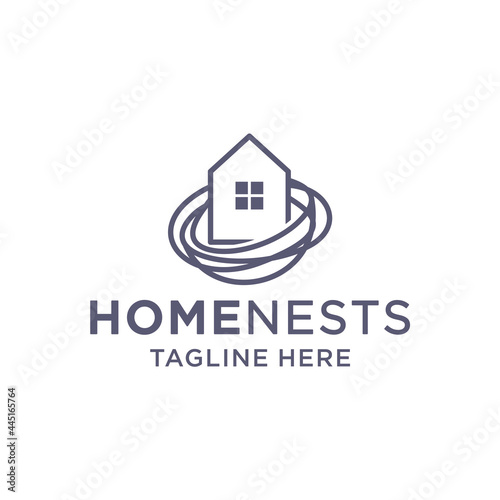 house nest line logo