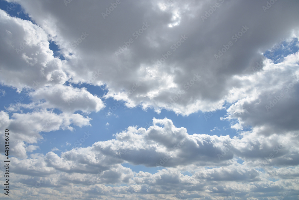 Abstract background. Panorama clouds and blue sky.