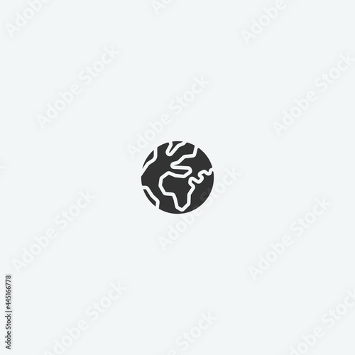 Planet vector icon illustration sign