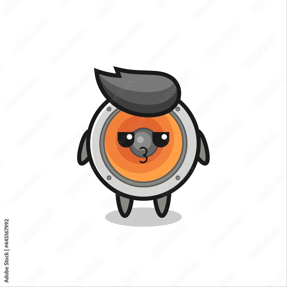 Fototapeta premium the bored expression of cute loudspeaker characters