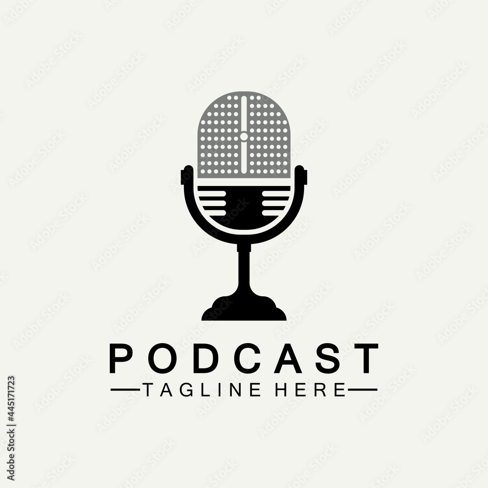 Podcast Vector icon design illustration Template Podcast Vector icon design illustration Template