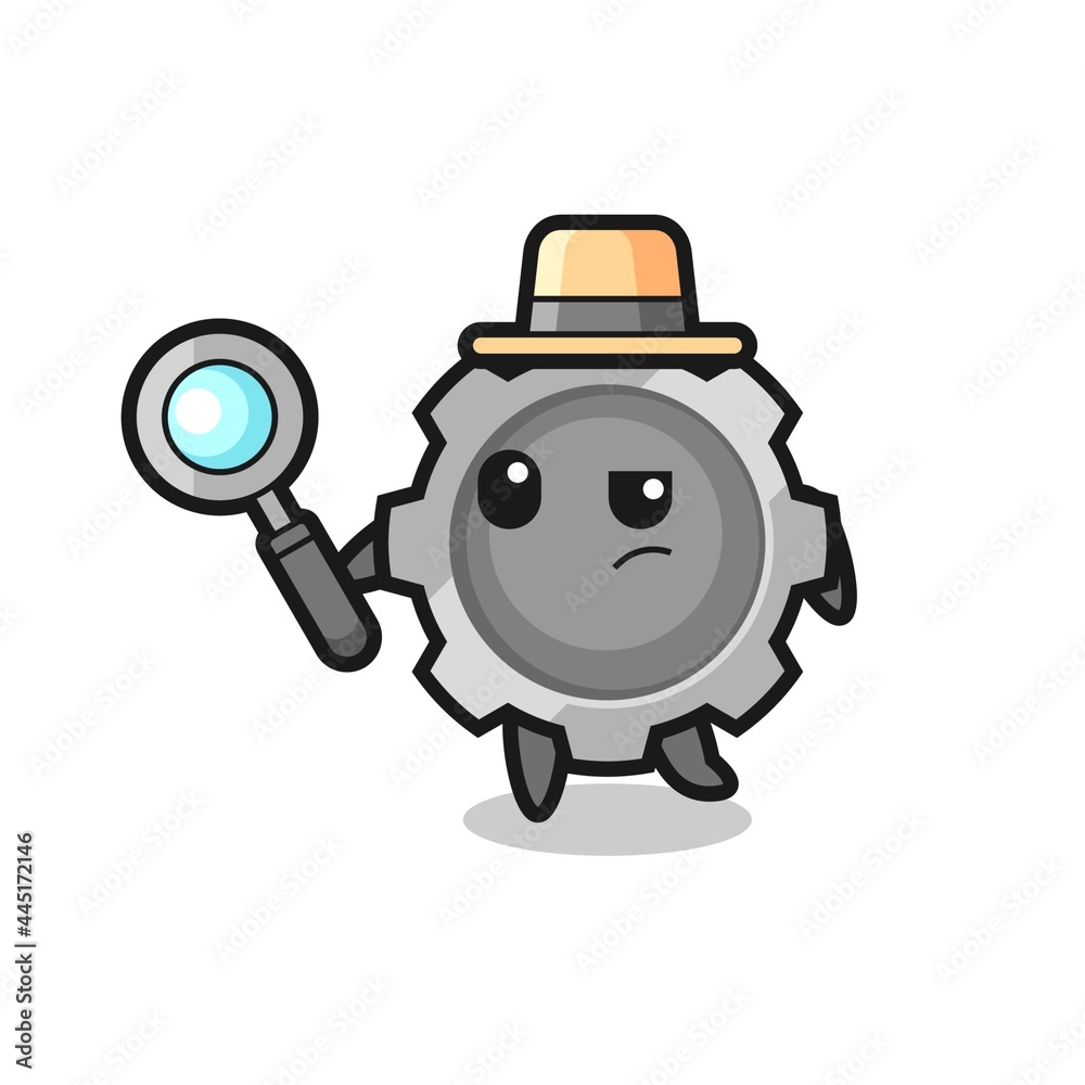 gear detective character is analyzing a case gear detective character is analyzing a case
