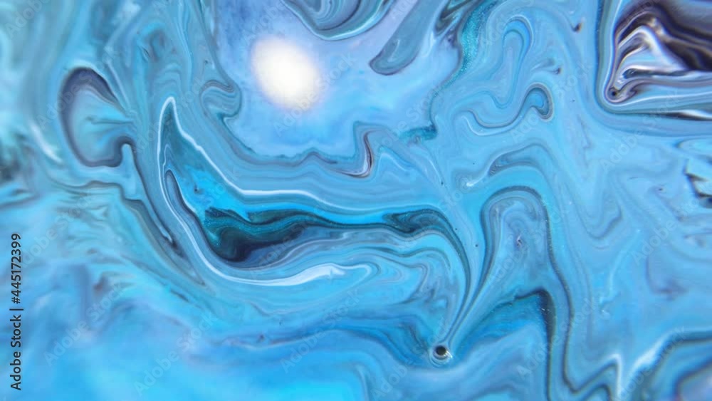Acrylic Blue Liquid, Backdrop Color Gradient Acrylic Mixed Paint. Blue Textured Aquarelle, Fashion Line Pattern Futuristic Graphic.Blue Grunge Graphic Ink.