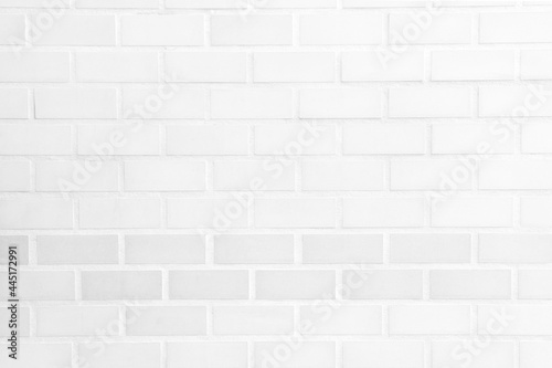 Light white color brick of wall background and pattern texture for background copy space in decoration of room in home