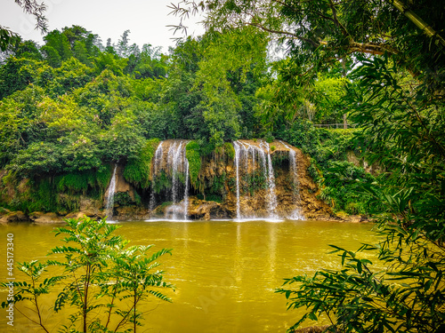 Fototapeta Naklejka Na Ścianę i Meble -  Sai Yok Lek waterfall in Sai Yok National Park, Kanchanaburi, Thailand