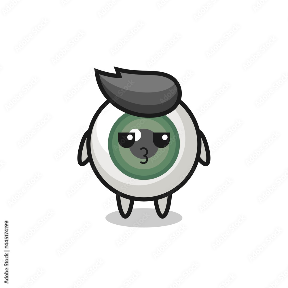 the bored expression of cute eyeball characters the bored expression of cute eyeball characters
