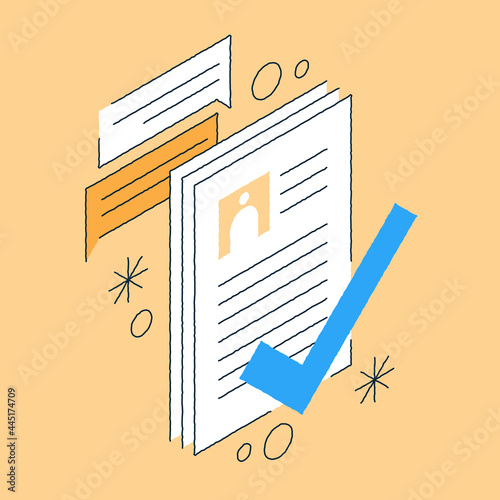 Job Recruiting Isometric Illustration