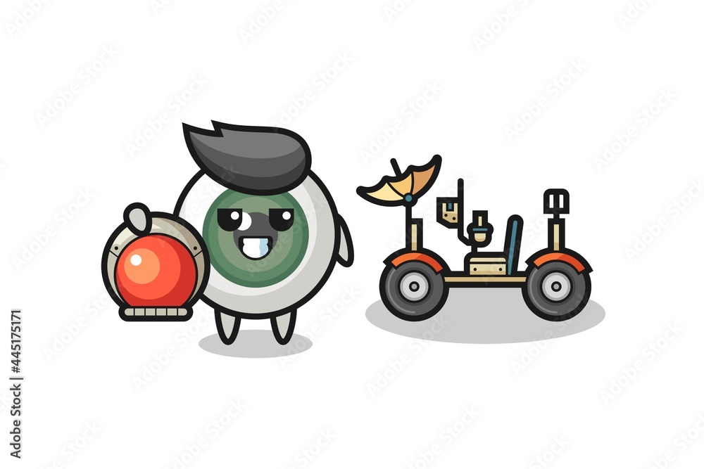 the cute eyeball as astronaut with a lunar rover the cute eyeball as astronaut with a lunar rover