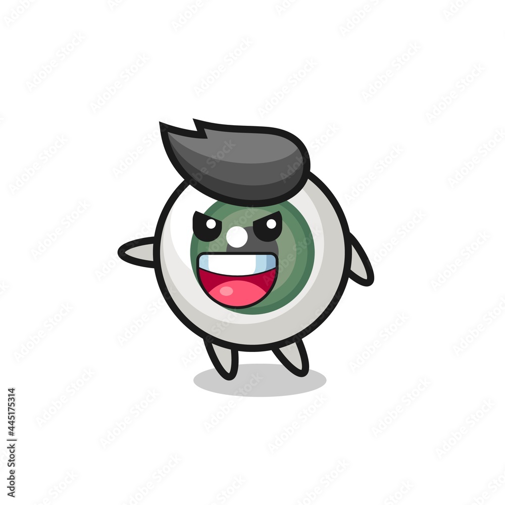 eyeball cartoon with very excited pose eyeball cartoon with very excited pose
