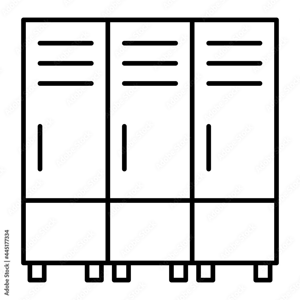 Vector Lockers Outline Icon Design Vector Lockers Outline Icon Design