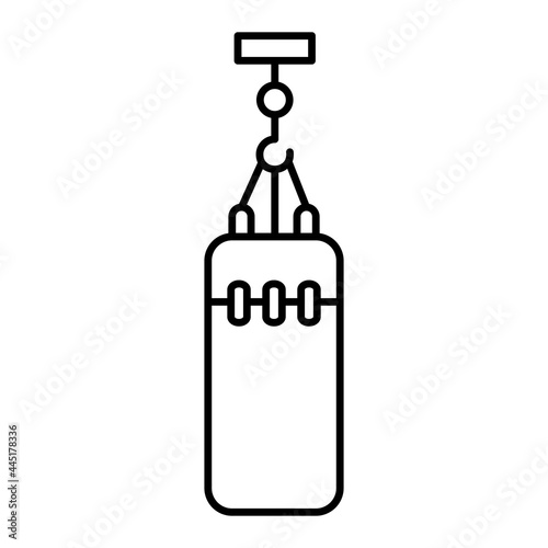 Vector Punching Bag Outline Icon Design