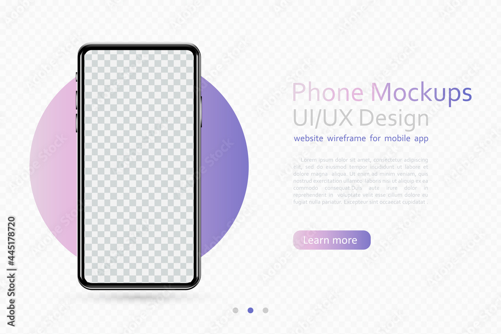 Smartphone blank screen, phone mockup. Template for infographics or presentation UI design interface.Vector Smartphone blank screen, phone mockup. Template for infographics or presentation UI design interface.Vector