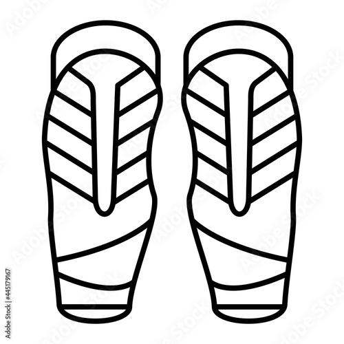 Vector Shin Guards Outline Icon Design