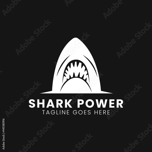 White Shark Logo Template. Modern professional white shark Vector logo illustration