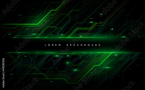 Abstract green technology lines background