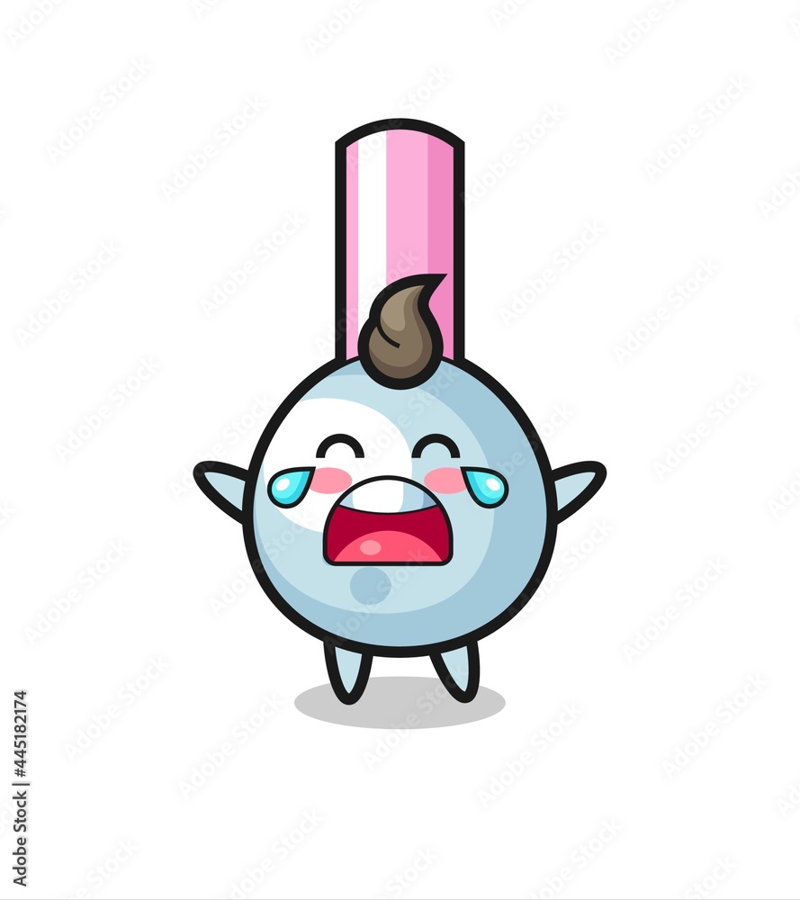 the illustration of crying cotton bud cute baby the illustration of crying cotton bud cute baby