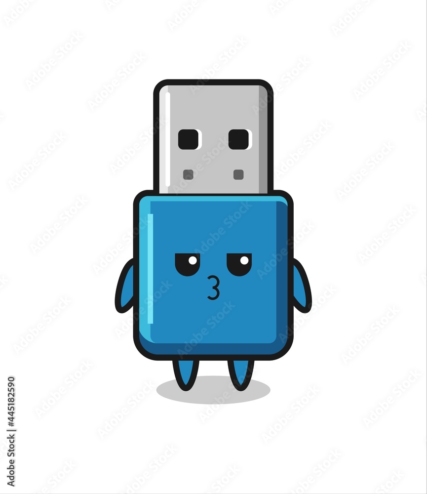the bored expression of cute flash drive usb characters the bored expression of cute flash drive usb characters