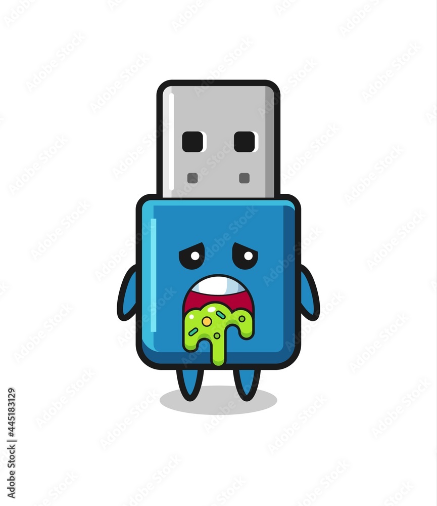 the cute flash drive usb character with puke the cute flash drive usb character with puke
