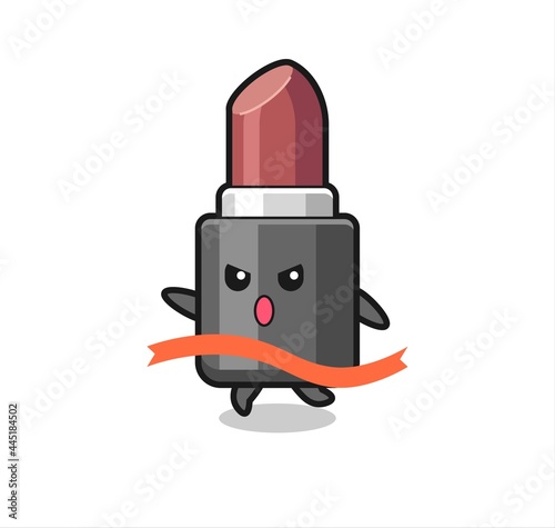 cute lipstick illustration is reaching the finish