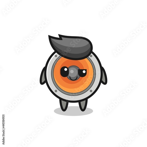 loudspeaker cartoon with an arrogant expression