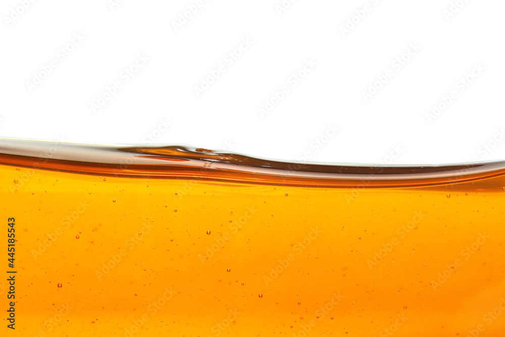 Wave of oil viscosity and air bubbles inside oil isolated on white background. Wave of oil viscosity and air bubbles inside oil isolated on white background.