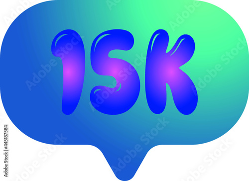vector icon like sign, subscribers, statistics, data, number, quantity photo
