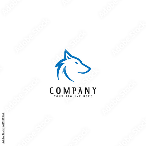 wolf design logo. logo template