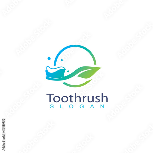 Tooth brush with toothpaste icon trendy silhouette modern style design
