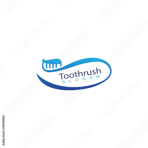 Tooth brush with toothpaste icon trendy silhouette modern style design
