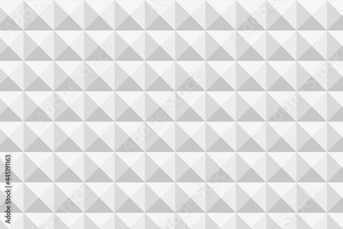 Abstract geometric seamless pattern with the triangles tiles. Vector white cube backgrounds. Minimal style.