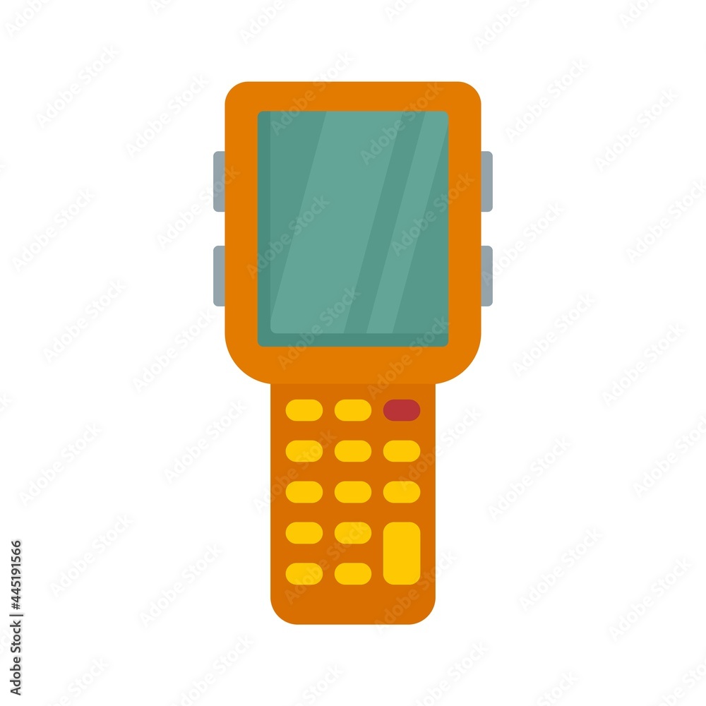 Parcel scanner icon flat isolated vector Parcel scanner icon flat isolated vector
