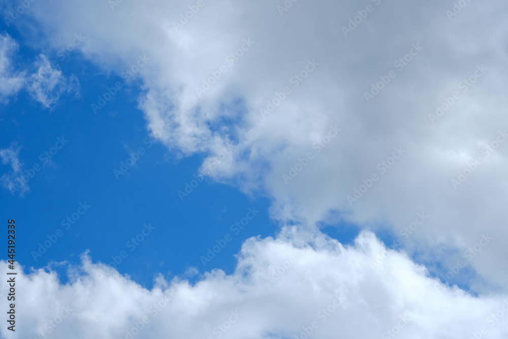Obraz premium Cloudscape, Close-up Clouds with Blue Sky Background.