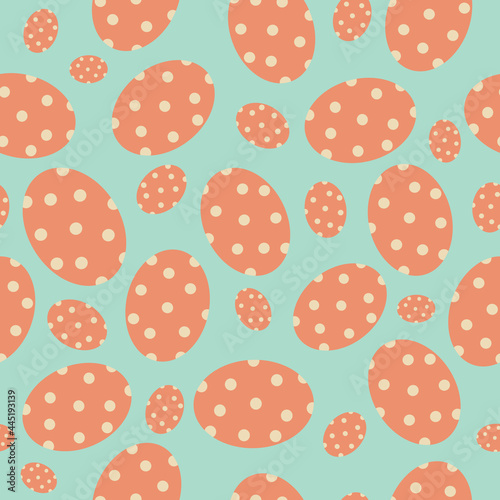 Cute cartoon seamless pattern easter eggs.Vector illustration.