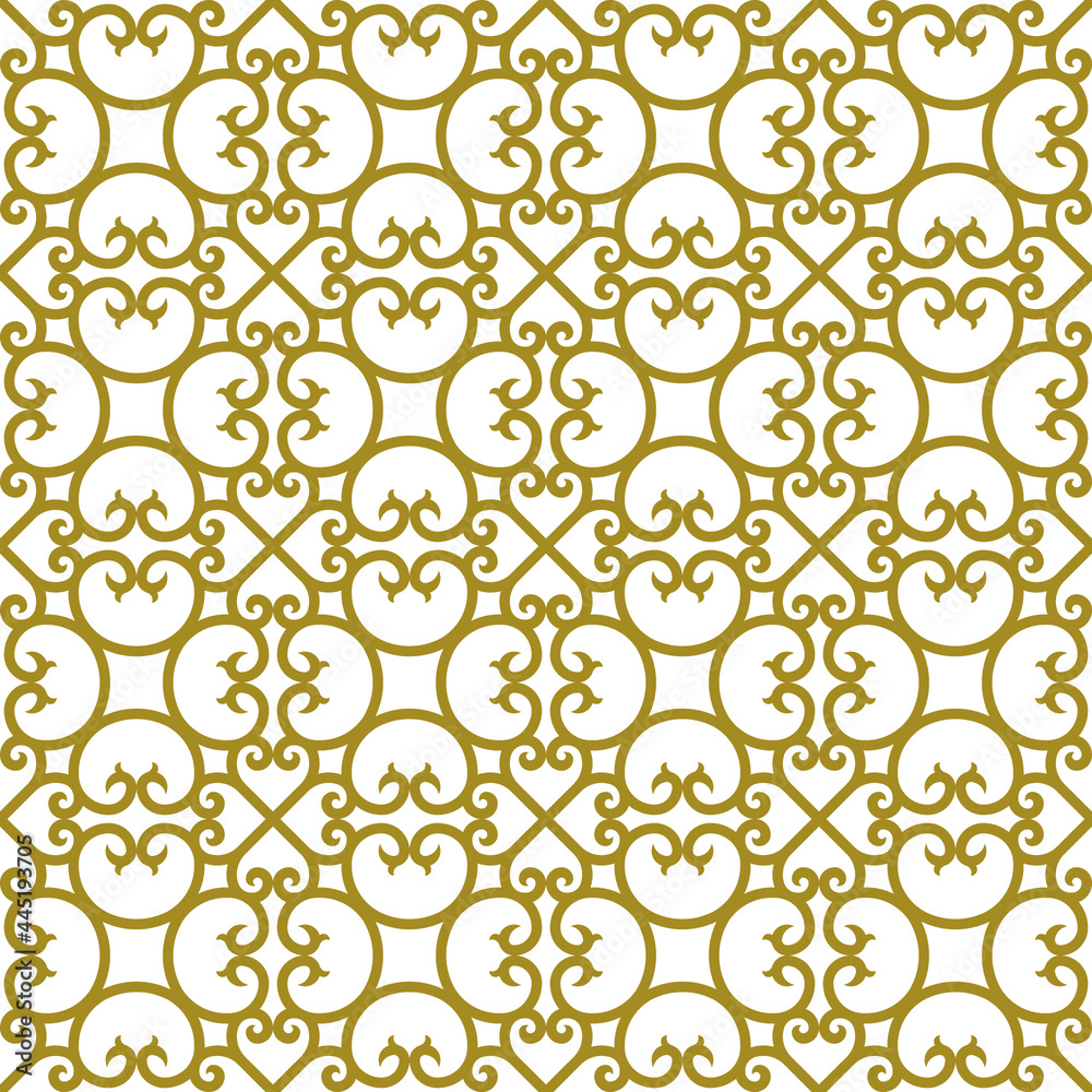 Beautiful, stylish, floral pattern drawn in an elegant, simplel and classic style inspired by oriental architecture. Beautiful, stylish, floral pattern drawn in an elegant, simplel and classic style inspired by oriental architecture.