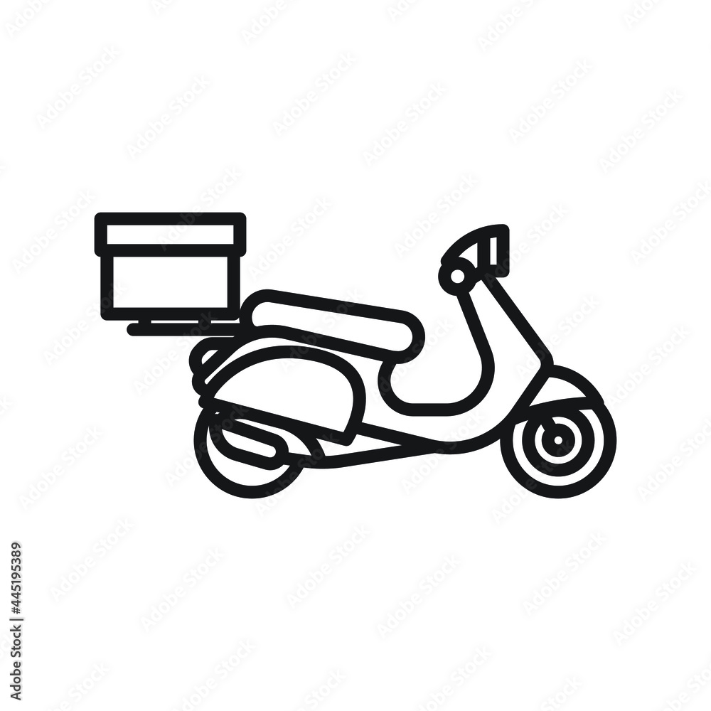 Delivery bike. biker. Flat icon design Delivery bike. biker. Flat icon design