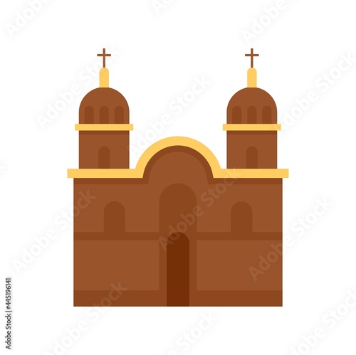 Peru church icon flat isolated vector