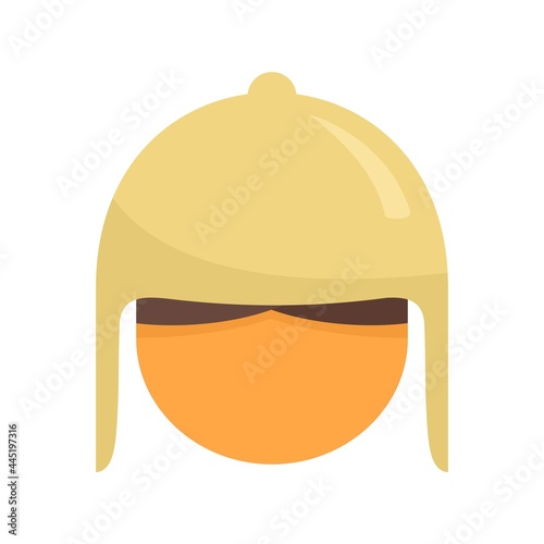 Peru man head icon flat isolated vector