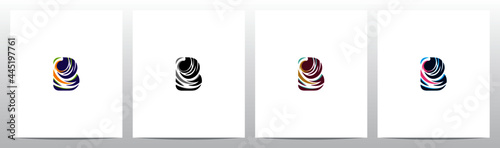 Twist And Swirl Letter Logo Design B