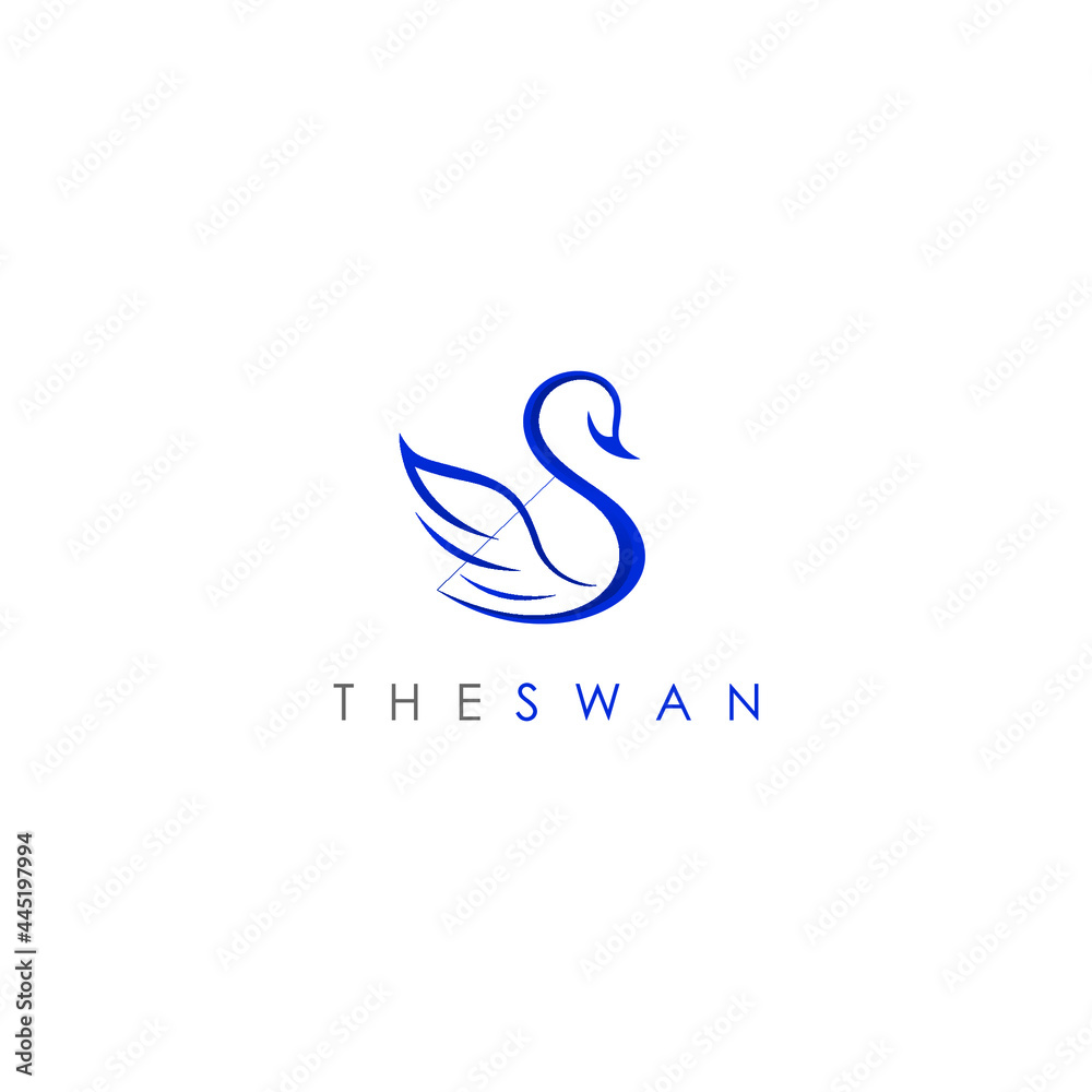 Swan Logo Simple and elegant