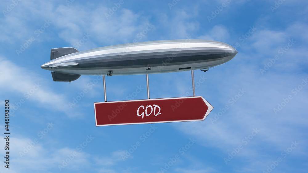 Fototapeta premium Street Sign to God